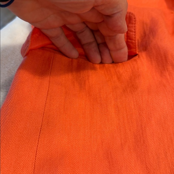 J.Crew Schoolboy Blazer in a Coral Orange multi pockets V neck fully lined SZ 2 - Picture 3 of 9